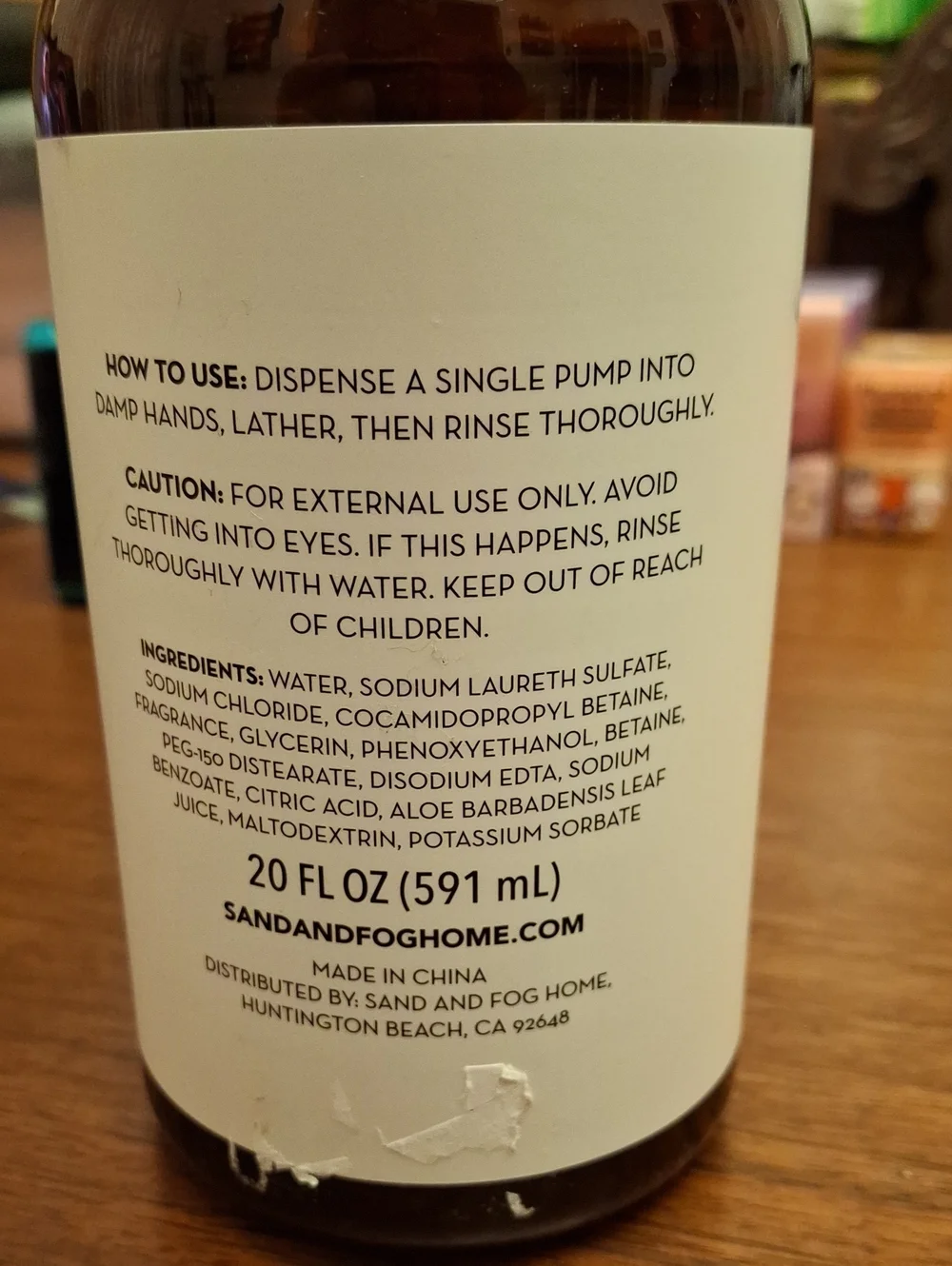 Sand + Fog Apple Spice Scented Hand Soap 591g New Pump Bottle